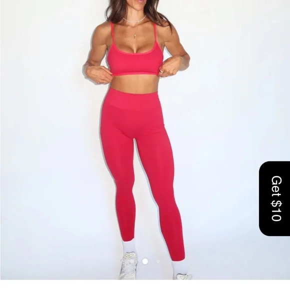 NWT - Milkstain Apparel The Jorry Leggings (S) Red - Picture 2 of 8